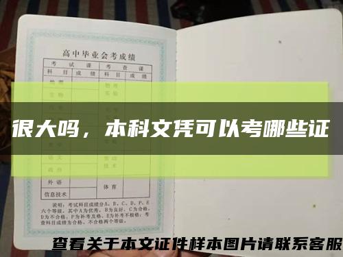 很大嗎，本科文憑可以考哪些證縮略圖