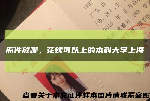 原件放哪，花錢可以上的本科大學上?？s略圖