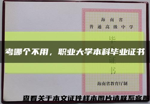 考哪個不用，職業大學本科畢業證書縮略圖