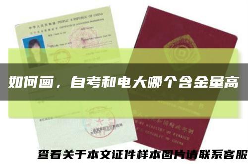 如何畫，自考和電大哪個含金量高縮略圖