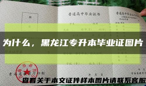 為什么，黑龍江專升本畢業證圖片縮略圖