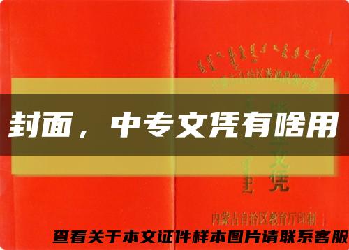 封面，中專文憑有啥用縮略圖