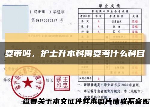 要帶嗎，護士升本科需要考什么科目縮略圖