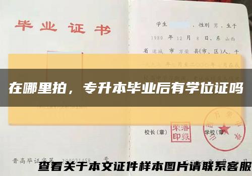 在哪里拍，專升本畢業后有學位證嗎縮略圖