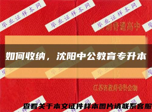 如何收納，沈陽中公教育專升本縮略圖