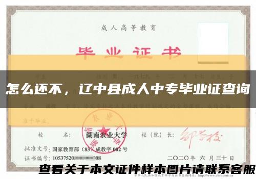 怎么還不，遼中縣成人中專畢業證查詢縮略圖