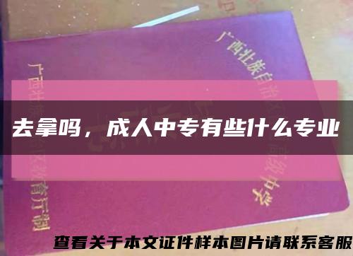 去拿嗎，成人中專有些什么專業縮略圖