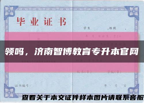 領嗎，濟南智博教育專升本官網縮略圖