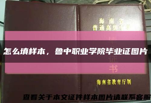 怎么填樣本，魯中職業學院畢業證圖片縮略圖