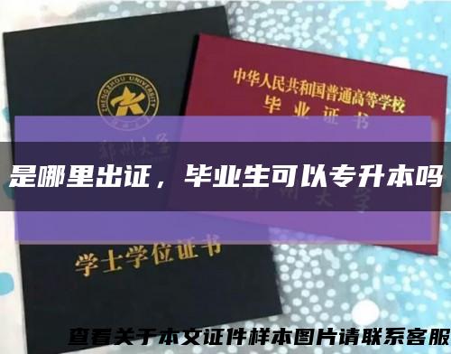 是哪里出證，畢業生可以專升本嗎縮略圖