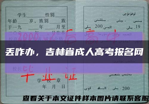 丟咋辦，吉林省成人高考報名網縮略圖