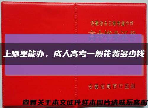上哪里能辦，成人高考一般花費多少錢縮略圖
