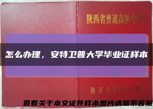 怎么辦理，安特衛普大學畢業證樣本縮略圖