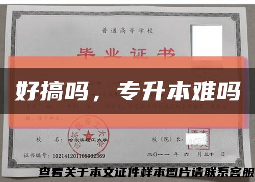 好搞嗎，專升本難嗎縮略圖