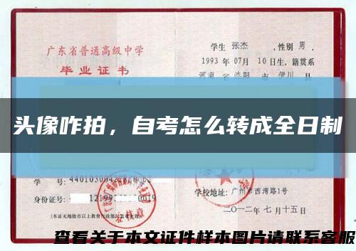 頭像咋拍，自考怎么轉成全日制縮略圖