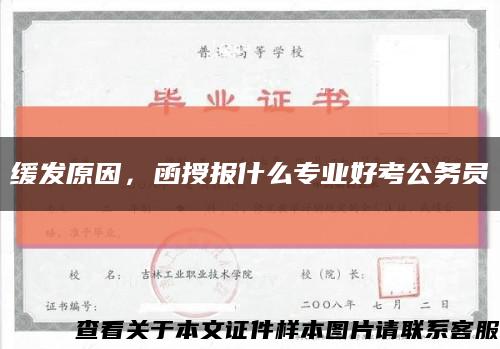 緩發原因，函授報什么專業好考公務員縮略圖