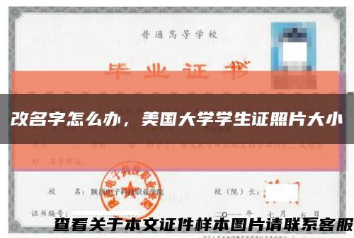 改名字怎么辦，美國大學學生證照片大小縮略圖