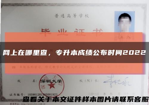 網上在哪里查，專升本成績公布時間2022縮略圖