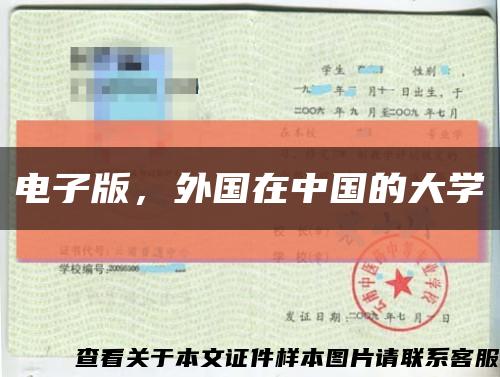 電子版，外國在中國的大學縮略圖