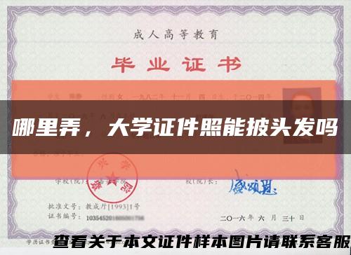哪里弄，大學證件照能披頭發嗎縮略圖