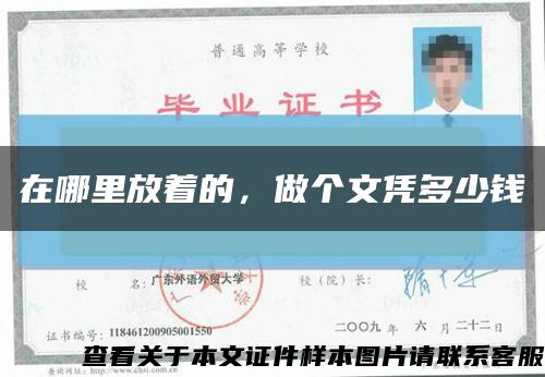 在哪里放著的，做個文憑多少錢縮略圖
