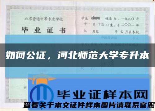 如何公證，河北師范大學專升本縮略圖