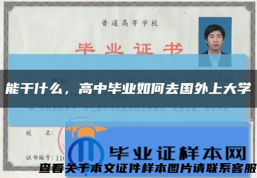 能干什么，高中畢業如何去國外上大學縮略圖
