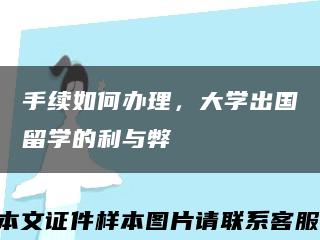手續如何辦理，大學出國留學的利與弊縮略圖