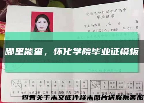 哪里能查，懷化學院畢業證模板縮略圖
