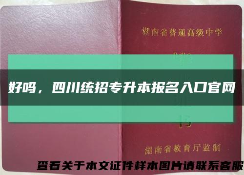 好嗎，四川統招專升本報名入口官網縮略圖