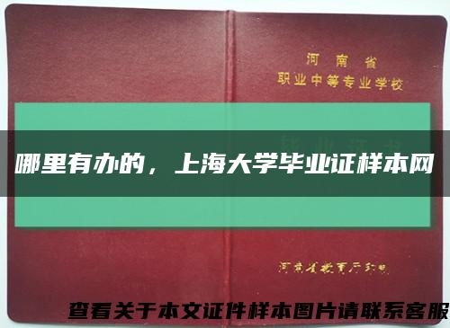哪里有辦的，上海大學畢業證樣本網縮略圖