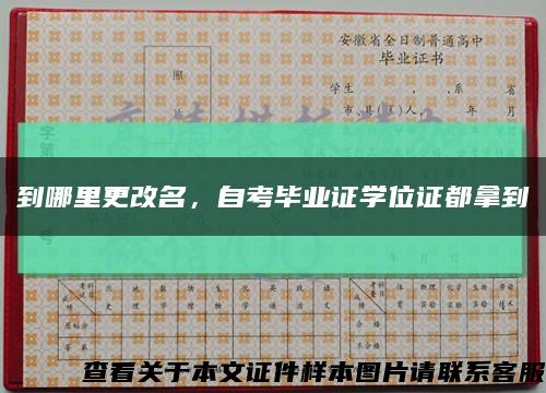 到哪里更改名，自考畢業證學位證都拿到縮略圖