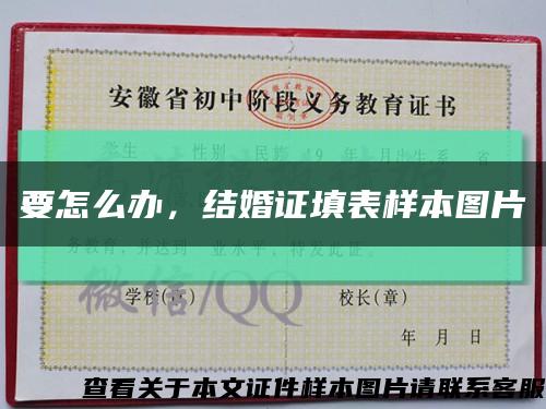 要怎么辦，結婚證填表樣本圖片縮略圖