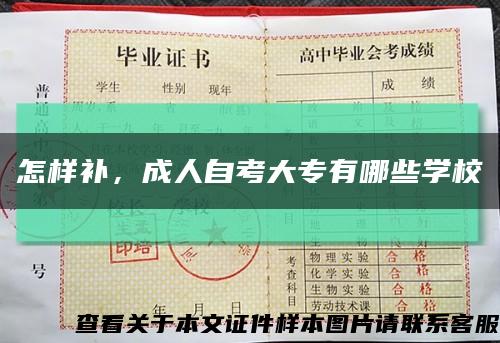 怎樣補，成人自考大專有哪些學?？s略圖