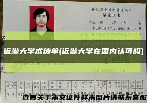 近畿大學成績單(近畿大學在國內認可嗎)縮略圖