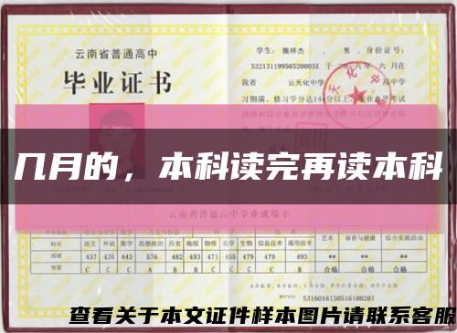 幾月的，本科讀完再讀本科縮略圖