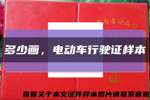 多少畫，電動車行駛證樣本縮略圖