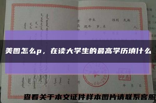 美圖怎么p，在讀大學生的最高學歷填什么縮略圖