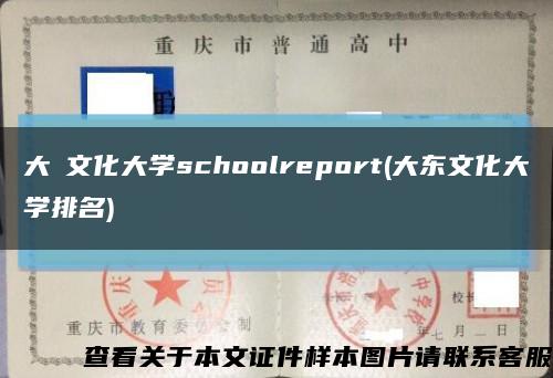 大東文化大學schoolreport(大東文化大學排名)縮略圖