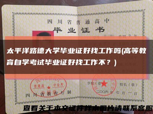 太平洋路德大學畢業證好找工作嗎(高等教育自學考試畢業證好找工作不？)縮略圖