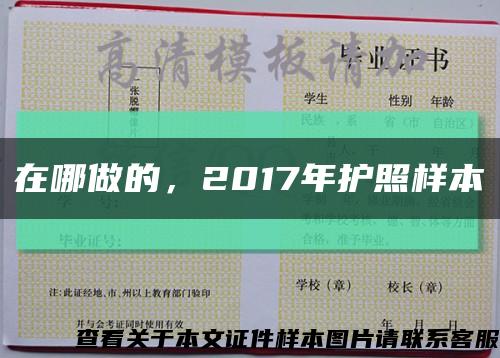 在哪做的，2017年護照樣本縮略圖