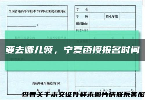 要去哪兒領，寧夏函授報名時間縮略圖