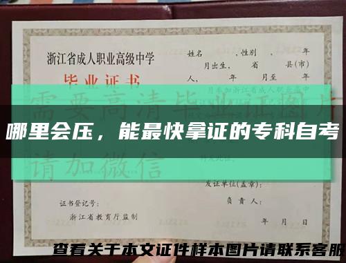 哪里會壓，能最快拿證的?？谱钥伎s略圖