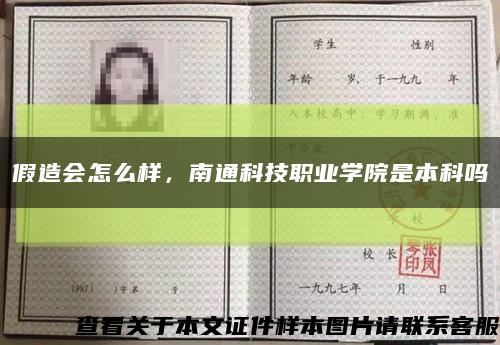 假造會怎么樣，南通科技職業學院是本科嗎縮略圖