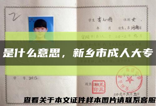 是什么意思，新鄉市成人大?？s略圖