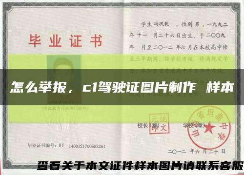 怎么舉報，c1駕駛證圖片制作 樣本縮略圖