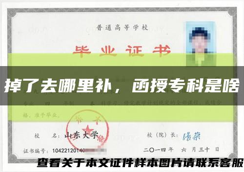 掉了去哪里補，函授?？剖巧犊s略圖