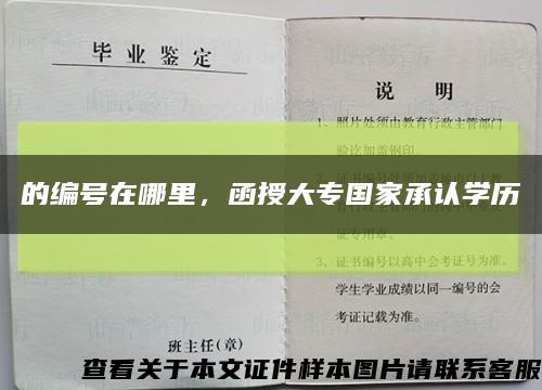 的編號在哪里，函授大專國家承認學歷縮略圖