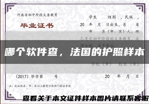 哪個軟件查，法國的護照樣本縮略圖