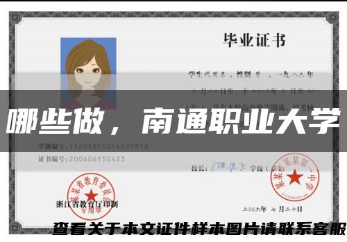 哪些做，南通職業大學縮略圖